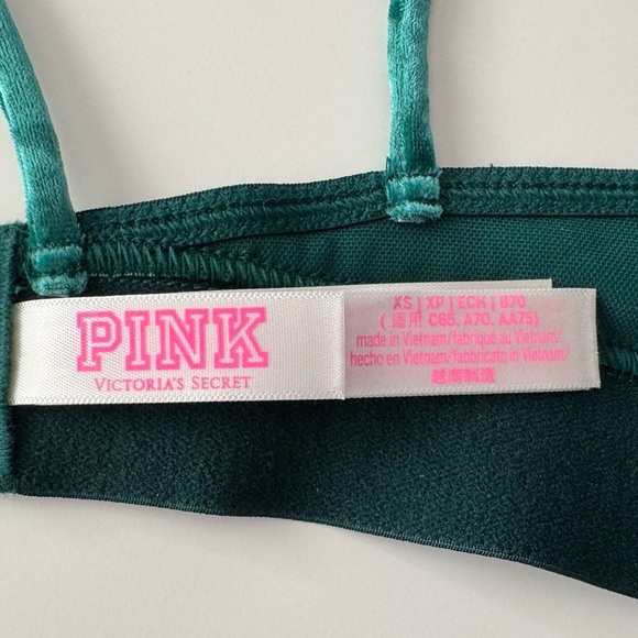 Victoria’s Secret love PINK crushed velvet triangle strappy bralette size XS - Picture 10 of 13